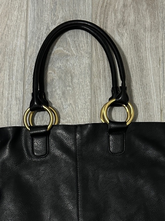 NWOT! Women's Black Leather Purse/Tote - Picture 7 of 7